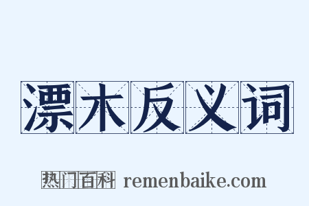 漂木反义词是什么意思的图片